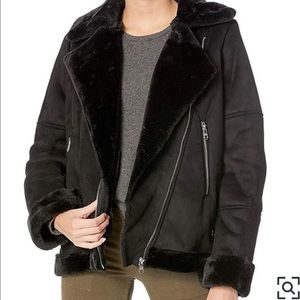 Steve Madden - Black biker jacket, faux fur